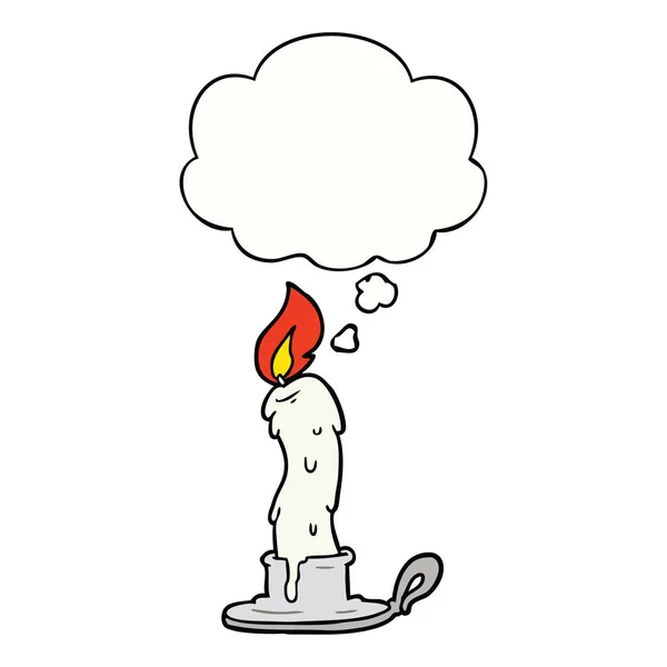 卡通蜡烛和思想泡沫 — 图库矢量图片
