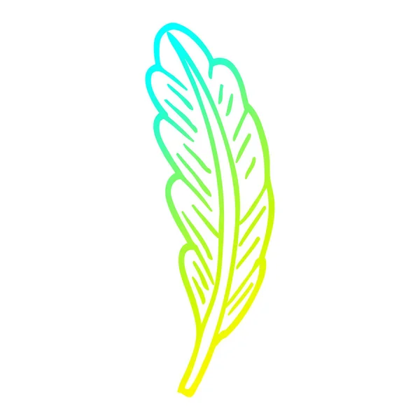 Κρύα γραμμή ντεγκραντέ σχέδιο φτερό πουλιών καρτούν — Διανυσματικό Αρχείο