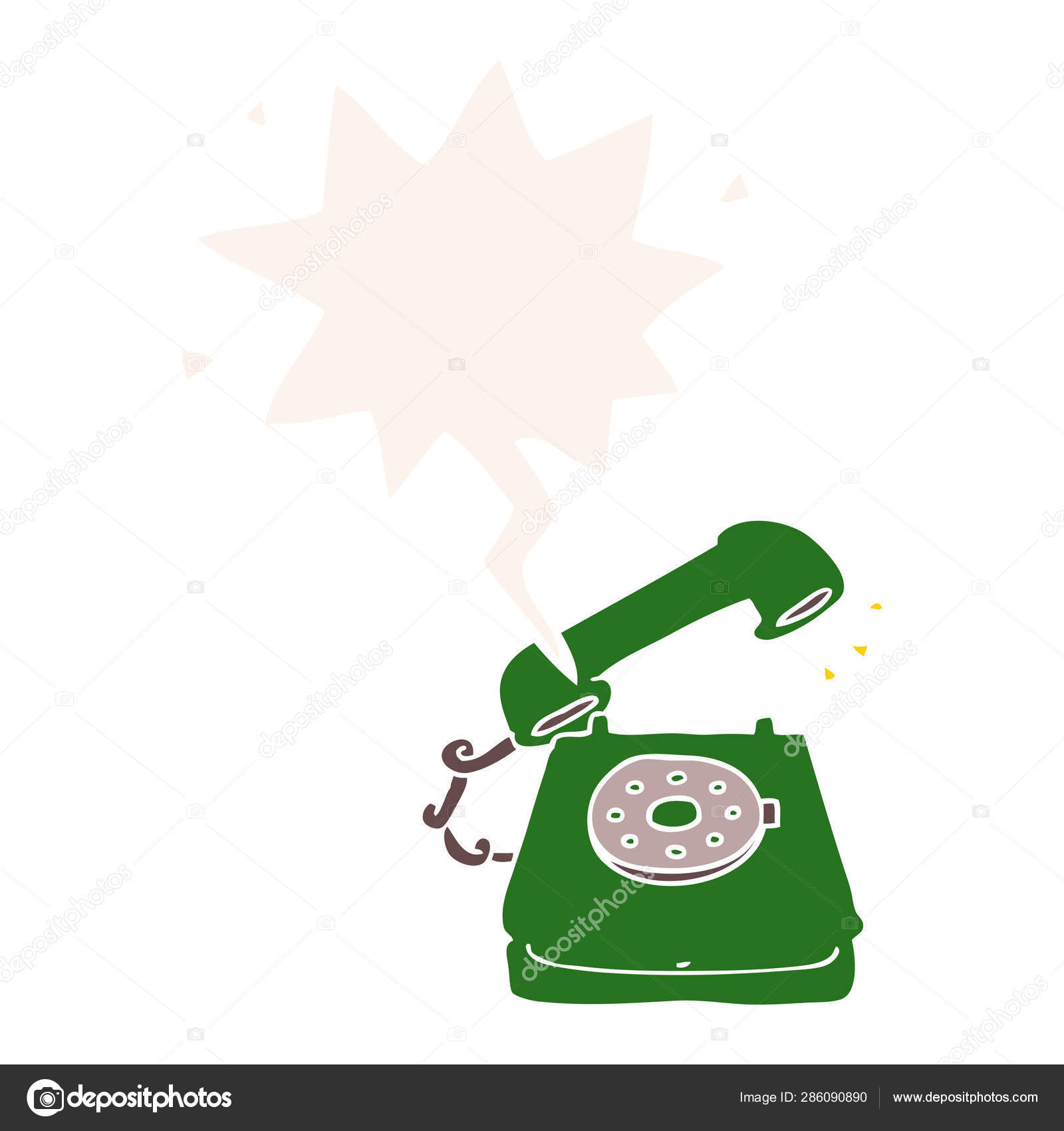 Cartoon Old Telephone And Speech Bubble In Retro Style Vector Image By C Lineartestpilot Vector Stock Cartoon Old Telephone And Speech Bubble In Retro Style Vector Image By C Lineartestpilot Vector Stock