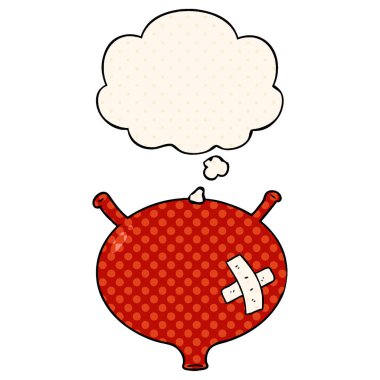 çizgi film mesane ve çizgi roman tarzında düşünce balonu