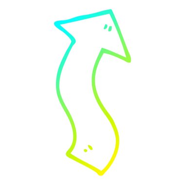 soğuk degrade çizgi çizim karikatür yönveren ok