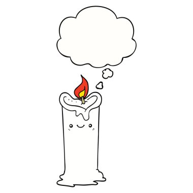 karikatür mum ve düşünce balonu