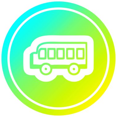 soğuk degrade spektrumda okul otobüsü dairesel