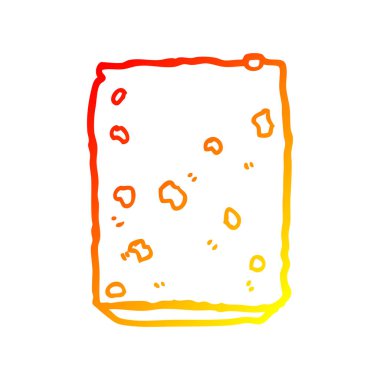 sıcak degrade çizgi çizim karikatür bisküvi