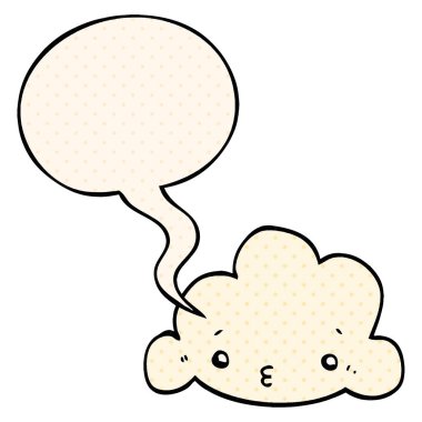 çizgi roman tarzında karikatür bulut ve konuşma balonu