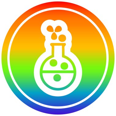 gökkuşağı spektrumunda bilim deneyi dairesel