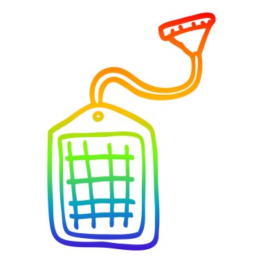 gökkuşağı degrade çizgi çizim karikatür drawstring çay poşeti