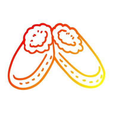 sıcak degrade çizgi çizim karikatür rahat terlik