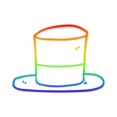 degrade çizgi gökkuşağı karikatür üst şapka