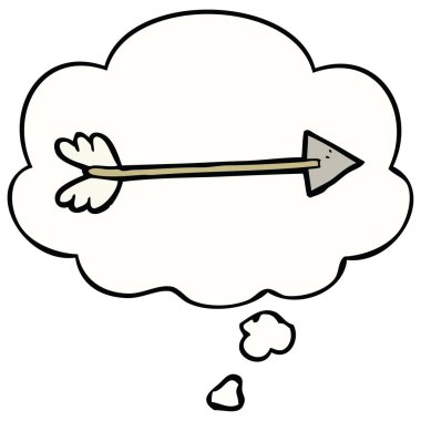 karikatür ok ve düşünce balonu