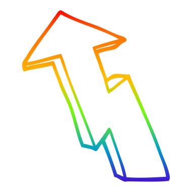 gökkuşağı gradyan çizgi çizim karikatür büyüme oku