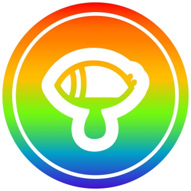 gökkuşağı spektrumunda kan dairesel ağlayan mistik göz