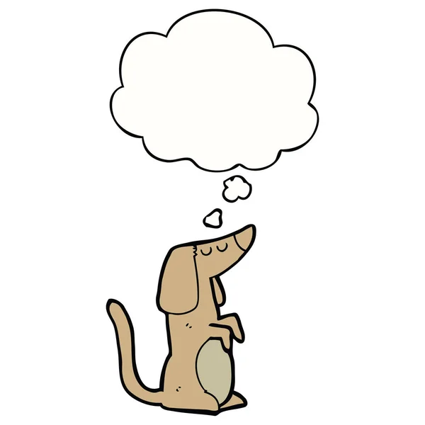 Cartoon-Hund und Gedankenblase — Stockvektor