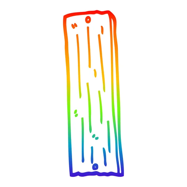 Rainbow gradient ligne dessin planche de dessin animé — Image vectorielle