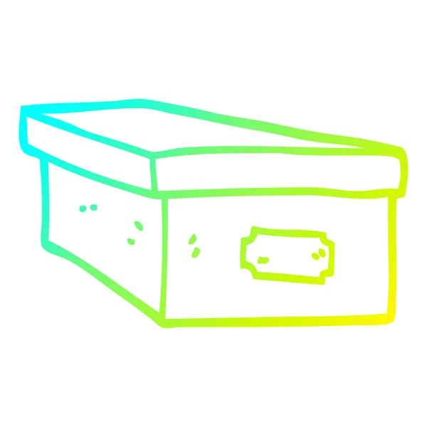Línea de gradiente frío dibujo dibujos animados oficina archivador — Vector de stock