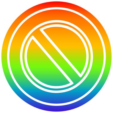 gökkuşağı spektrumunda genel stop dairesel