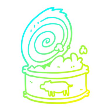 soğuk degrade çizgi çizim karikatür konserve gıda