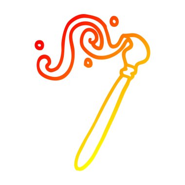 sıcak degrade çizgi çizim karikatür boya fırçası