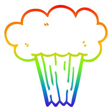 gökkuşağı gradyan çizgi çizim karikatür patlama