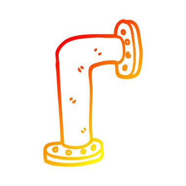 sıcak degrade çizgi çizim karikatür su borusu