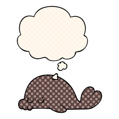 çizgi film mühür ve çizgi roman tarzında düşünce balonu