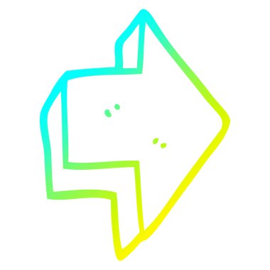 soğuk degrade çizgi çizim karikatür kırmızı ok