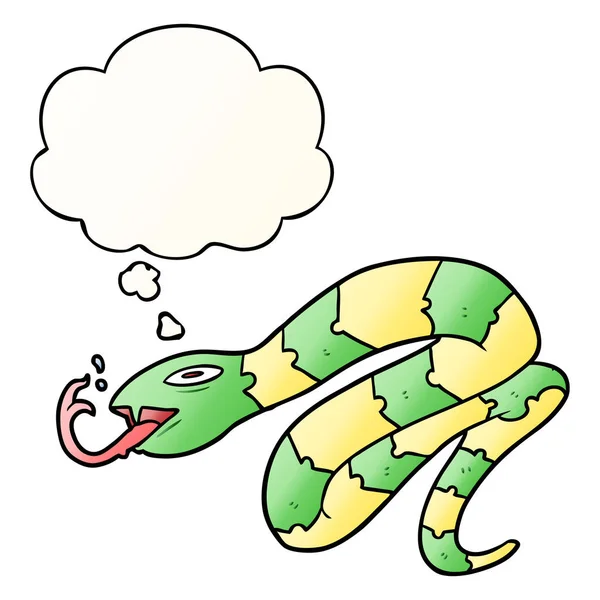 cartoon hissing snake and thought bubble in smooth gradient styl - Stock Image - Everypixel cartoon hissing snake and thought bubble in smooth gradient styl - Stock Image - Everypixel