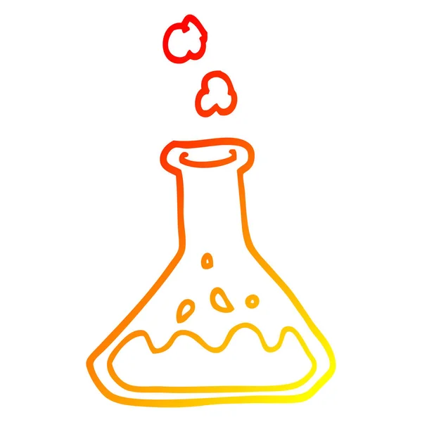 Warme Gradientenlinie Zeichnung Cartoon Science Experiment — Stockvektor