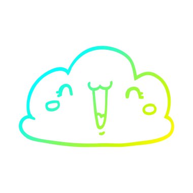 soğuk degrade çizgi çizim karikatür bulut