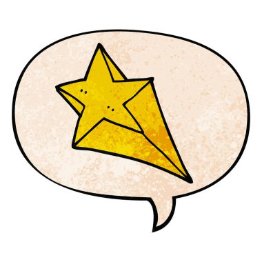 retro doku tarzında karikatür çekim yıldız ve konuşma balonu