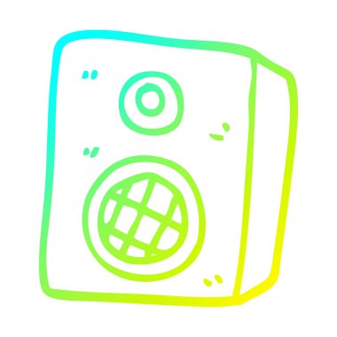 soğuk degrade çizgi çizim karikatür müzik hoparlör