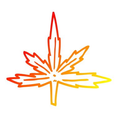 sıcak degrade çizgi çizim karikatür esrar yaprağı