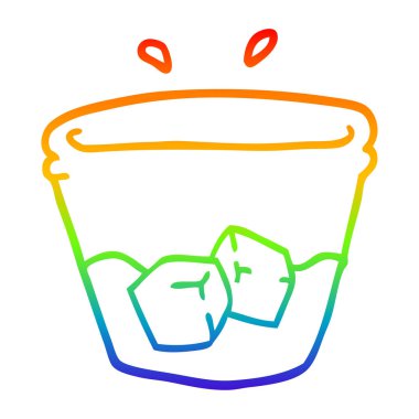 gökkuşağı gradyan çizgi çizim karikatür içki cam bardak