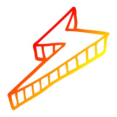 sıcak degrade çizgi çizim karikatür dekoratif yıldırım