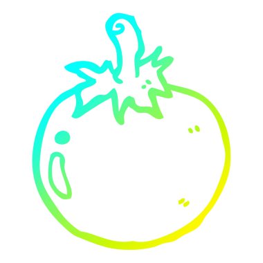 soğuk degrade çizgi çizim karikatür domates