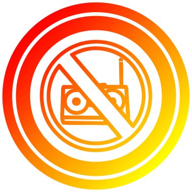 sıcak degrade spektrumda müzik dairesel