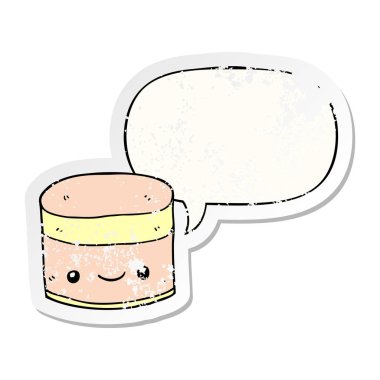 Katman 174 ve konuşma balonu sıkıntılı etiket