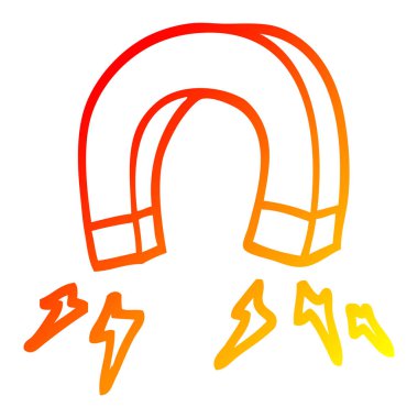 sıcak degrade çizgi çizim karikatür mıknatıs