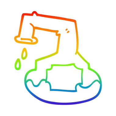 gökkuşağı gradyan çizgi çizim karikatür bilim tüp