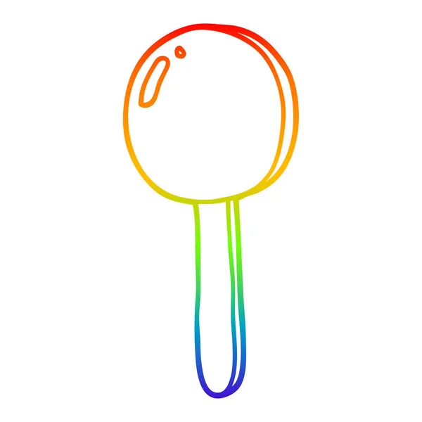 彩虹渐变线绘制卡通棒棒糖 — 图库矢量图片