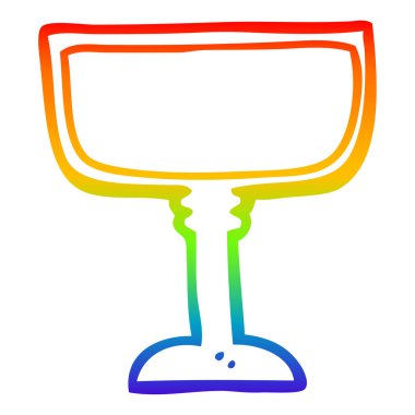 gökkuşağı gradyan çizgi çizim karikatür şarap cam