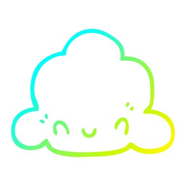 soğuk degrade çizgi çizim karikatür bulut