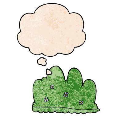 grunge doku desen tarzı karikatür çit ve düşünce balonu