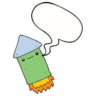 karikatür fişek ve konuşma balonu