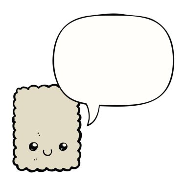 karikatür bisküvi ve konuşma balonu