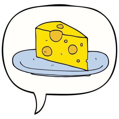 karikatür peynir ve konuşma balonu
