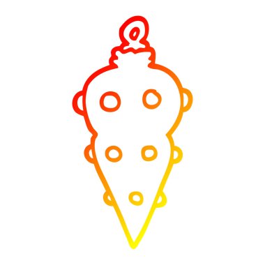 sıcak degrade çizgi çizim karikatür noel dekorasyon