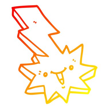 sıcak degrade çizgi çizim karikatür yıldırım grev