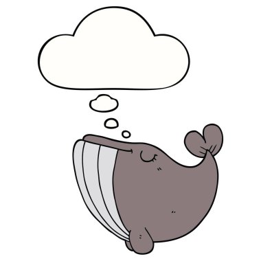 karikatür balina ve düşünce kabarcık