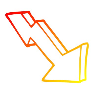 sıcak degrade çizgi çizim karikatür iş kaybı ok